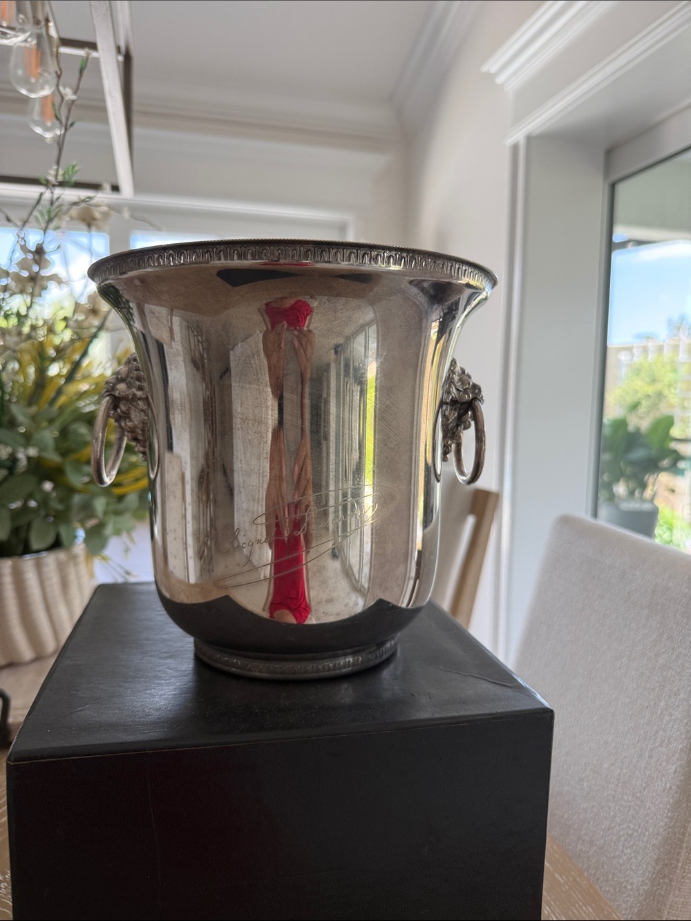 Vintage signed Veuve Clicquot Ponsardin Champagne Bucket • Silver-plated metal